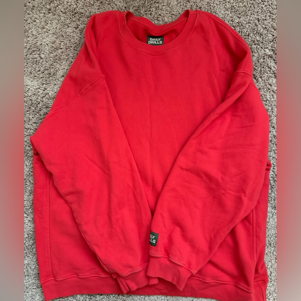 Daily Drills Red Unisex Crewneck